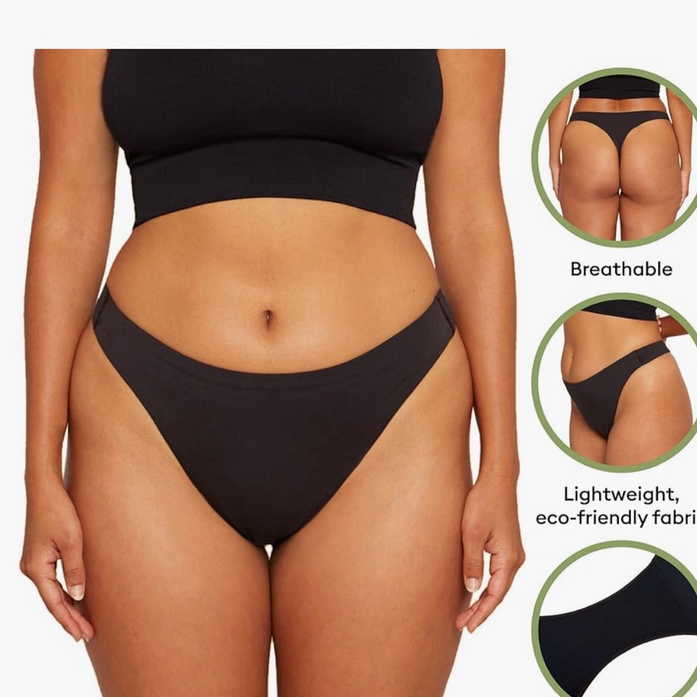 Thinx Black Lightest Thong